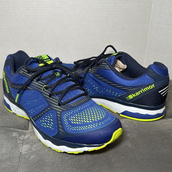 Men's Karrimor Tempo 5 Running Shoes Navy/Lime Size 12 - Picture 3 of 15